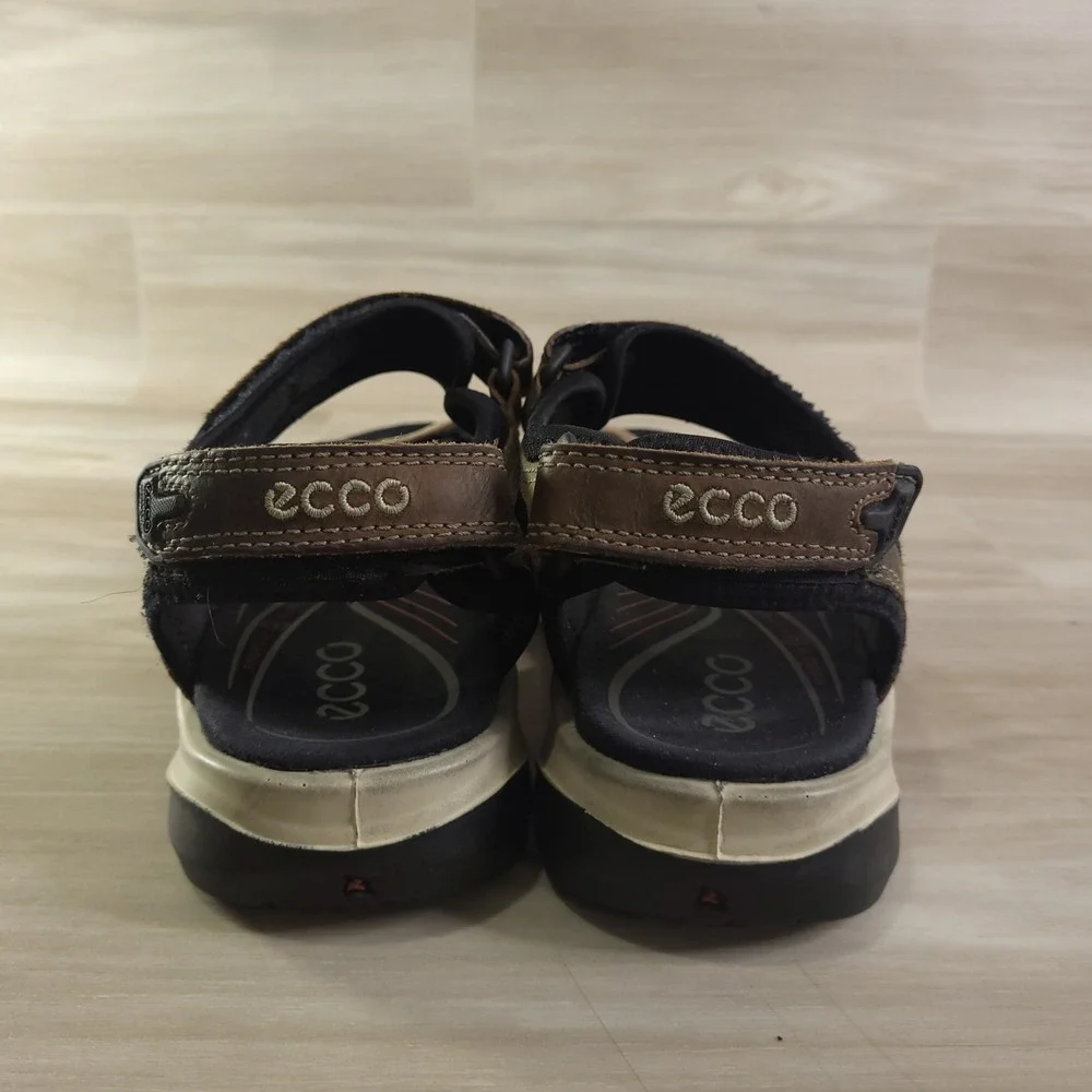 ECCO Yucatan Sandals Mens 41 Brown Leather Hiking Sport Walking 069564